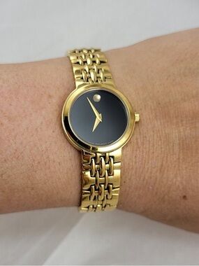 Movado Museum Black Dial Gold 88 E4 1845 Women’s Watch